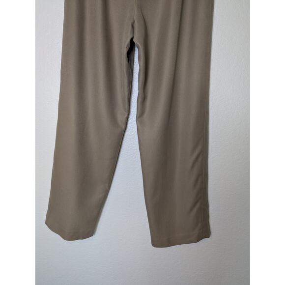 NWT VTG Talbots Women Silk Twill Brown High Waist Trouser Pant Size 12 Old Money - Picture 6 of 11